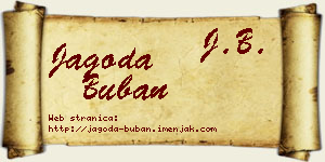 Jagoda Buban vizit kartica